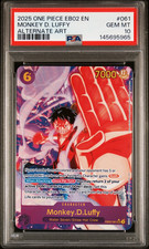 2025 ONE PIECE MONKEY D. LUFFY ALT. ART EB02 ANIME 25TH COLLECTION- #061 PSA 10