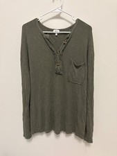 waffle knit oversized henley