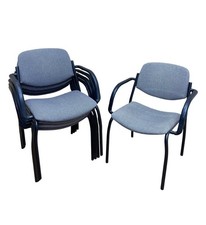 Set Of 4 , Stacking Office / Reception Chairs With Armrests - CAN DELIVER