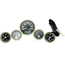 For Willys Mb Jeeps Ford Gpw Gauges Kit Speedometer Temp-oil Fuel Ampere