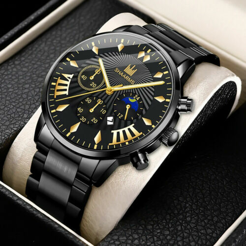 Waterproof Men Watch Stainless Steel Quartz Luminous Classic Wristwatch Business - Picture 1 of 13