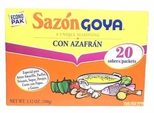 Sazon Goya Azafran 3.52 OZ, 20 packets in the box