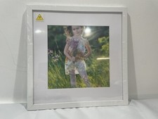 Picture frame with mat- white, set of 1