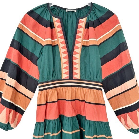 Ulla Johnson Mika Pine Seminole Patchwork Cotton … - image 4