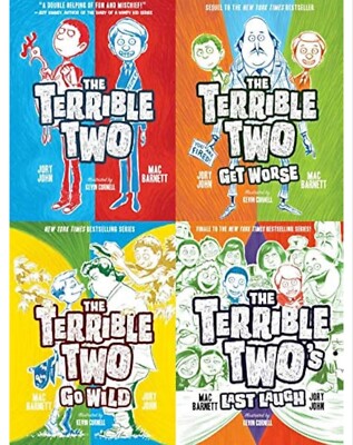The Terrible Two Series 4-Book Set by Mac Barnett 3 Paperback 1 Hardback