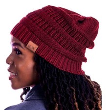 Women's Winter Hat  Beanie Satin Lined Hat for Women  Satin Lined Beanie in...