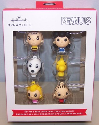 2024 Hallmark Ornament Peanuts Set of 6 Mini Christmas Ornaments