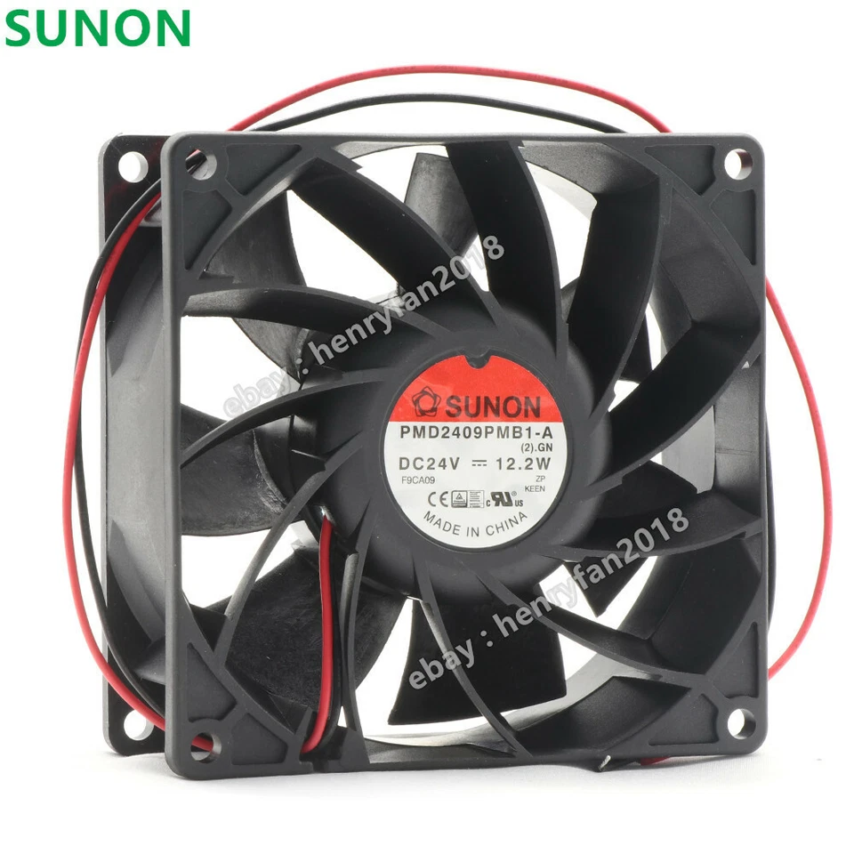 SUNON PMD2409PMB1-A DC 24V 0.51A 12.2W 92x92x38mm For Schneider ATV71 Drive Fan - Image 4 of 4