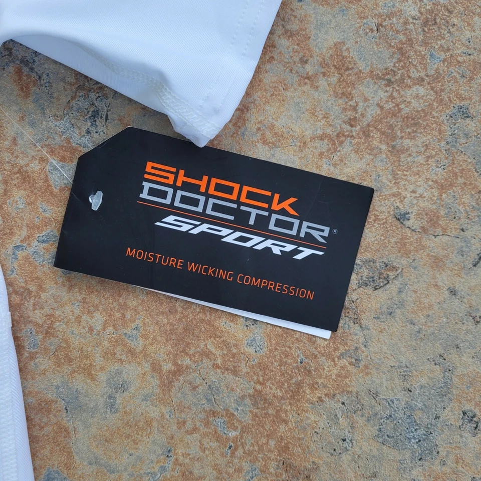 Shock Doctor Shirt Unisex Adult Small Sport Compression White Short Sleeve NWT - Image 4 of 4
