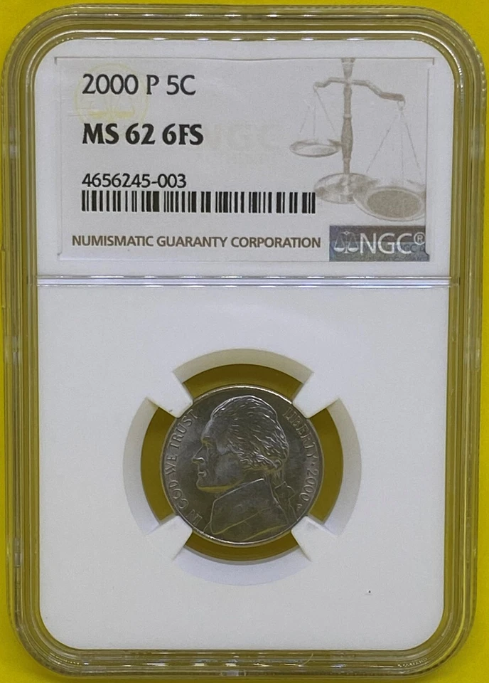 2000 P Jefferson Nickel NGC MS62 6FS - Image 4 of 4