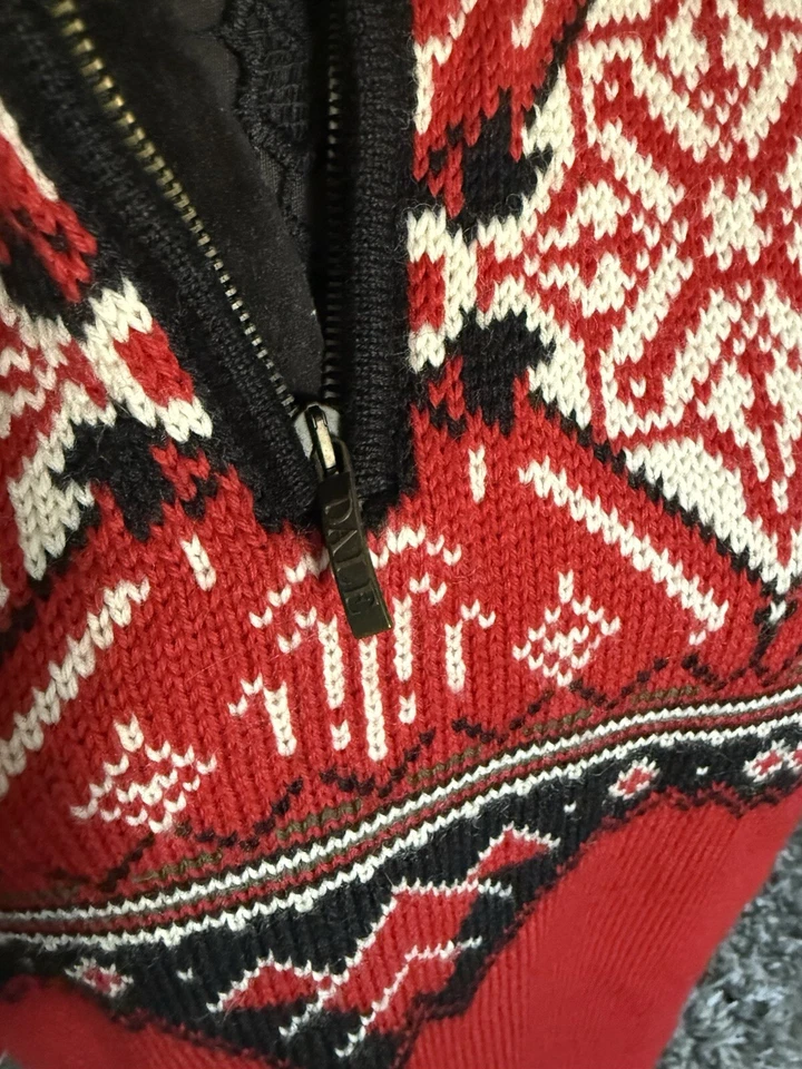 Dale Of Norway Men's/Women's Sweater XL Vintage US SKI TEAM Snowflake Red Wool - Image 3 of 4