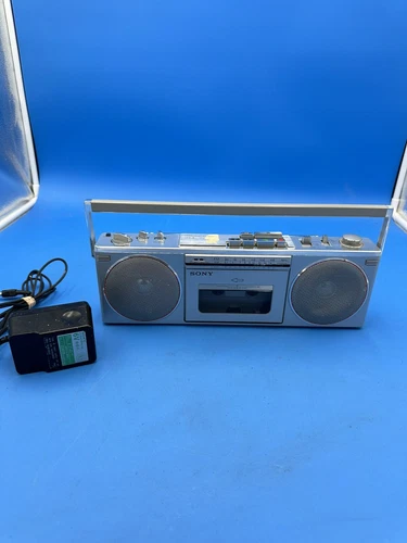 VTG Sony CFS-6 Stereo Cassette-Corder 2 Band Boombox W/ Power Cord TESTED