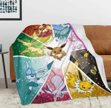 Pokemon Flannel Blanket Soft Warm Plush Fleece Throw Blanket for Kids 60*50''