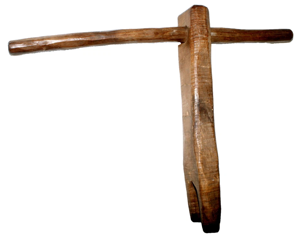 Rope WRENCH Tightener, Hickory, 19th Century, Early Rope Bed, T Handle. 14” - Image 2 of 4