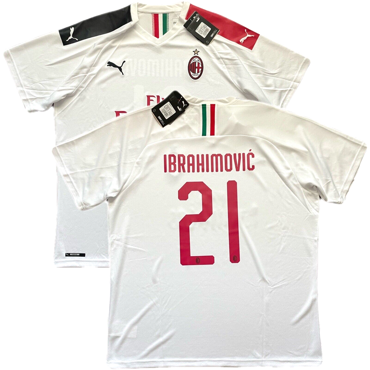 2019/20 AC Milan Away Jersey #21 IBRAHIMOVIC 2XL Puma ROSSONERI