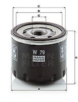 W 79 Mann-Filter ÖLfilter FüR , Alfa Romeo, Dacia, Fiat, Jeep, Nissan, Opel,