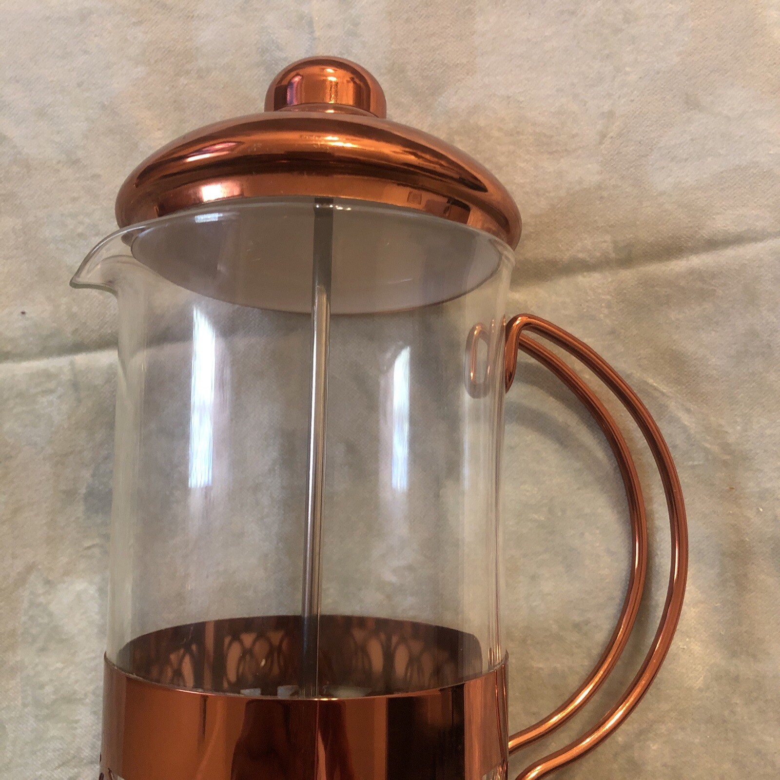 Alfred French Press Coffee Maker Glass Silver 20oz Home Decor Kitchen