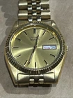 Vintage Mens Seiko Presidential Quartz Day-Date Gold Watch 7N43-8111 New Battery