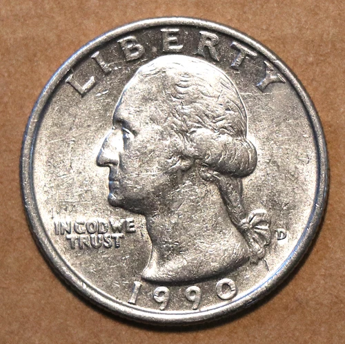 1990-D Washington Quarter — photo from another recent sale