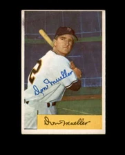 Don Mueller Signed 1954 Bowman New York Giants Autograph