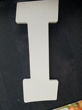 8.75" Tall x 3.75" W Wooden Decorative Letters Wall mount White Finish I