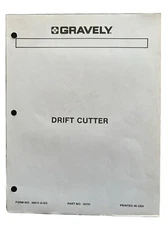Gravely Drift cutter illustrated parts list form 36813 part number 35791￼