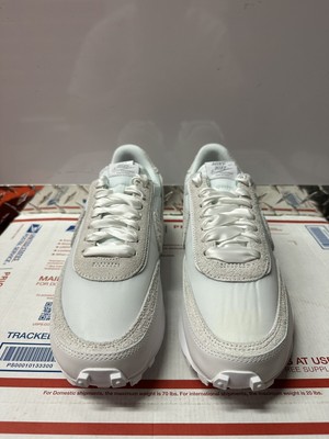 nike sacai white nylon on feet