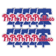 10 pcs Philadelphia Phillies Baseball Logo Size 3.0"x2.6" Sew Iron on Patch DIY