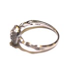 10k white gold .40ct round cluster diamond engagement ring band 3.6g vintage — photo 6