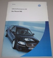 VW Passat B5 Typ 3B W8 Zylinder Motor  SSP 261 Selbststudienprogramm 08/2001    