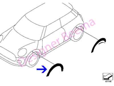 MINI JCW F55 F56 F57 Front Left Wheel Arch Extension (JS)