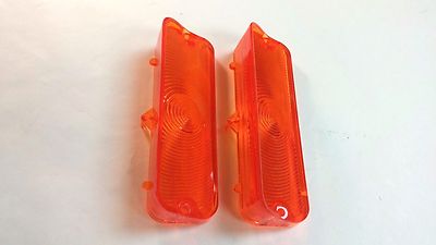 1964 Chevrolet Impala パーキングライトレンズ 左右セット 1964 Chevy Impala Belair Biscayne Parking Light Lens Pair Amber