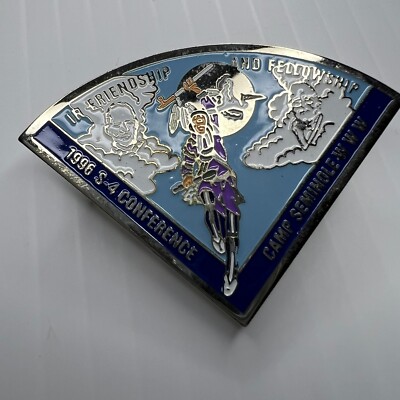 BSA 1996 S-4 Conference Camp Seminole WWW Neckerchief Slide Metal NS-459