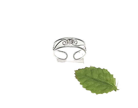 Anello donna in argento 925 da falange con strass bianco centrale anellino per - Immagine 3 di 4