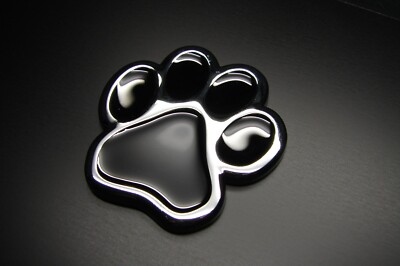 PAW 3D EMBLEM STICKER DECAL ANIMAL LOVE FRIEND DOG PAW CAT POW 3D EMBLEM STICKER