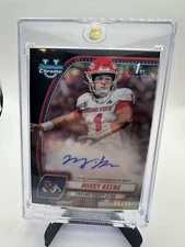2024 Bowman University Chrome Mikey Keene Black Refractor Auto 08/10 Michigan