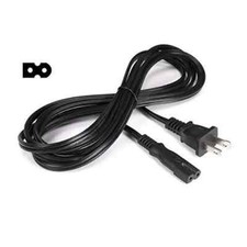 Polarized Power Cord 2-Prong 6 Ft Black Universal AC Cable