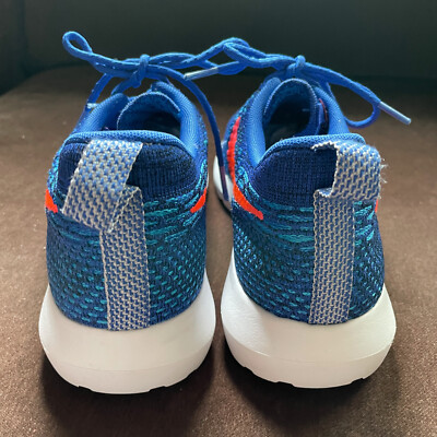 NEW NIKE FLYKNIT ROSHERUN GAME ROYAL BLUE-BRIGHT CRIMSON SZ  display picture 2