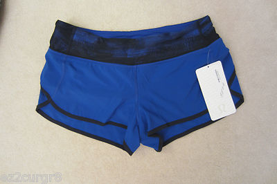 Lululemon Run Speed Short Harbor Blue Night Sky Black 6