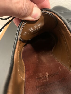 Allen Edmonds 5705 Fifth Avenue Black Calf Cap Toe Oxford Shoes