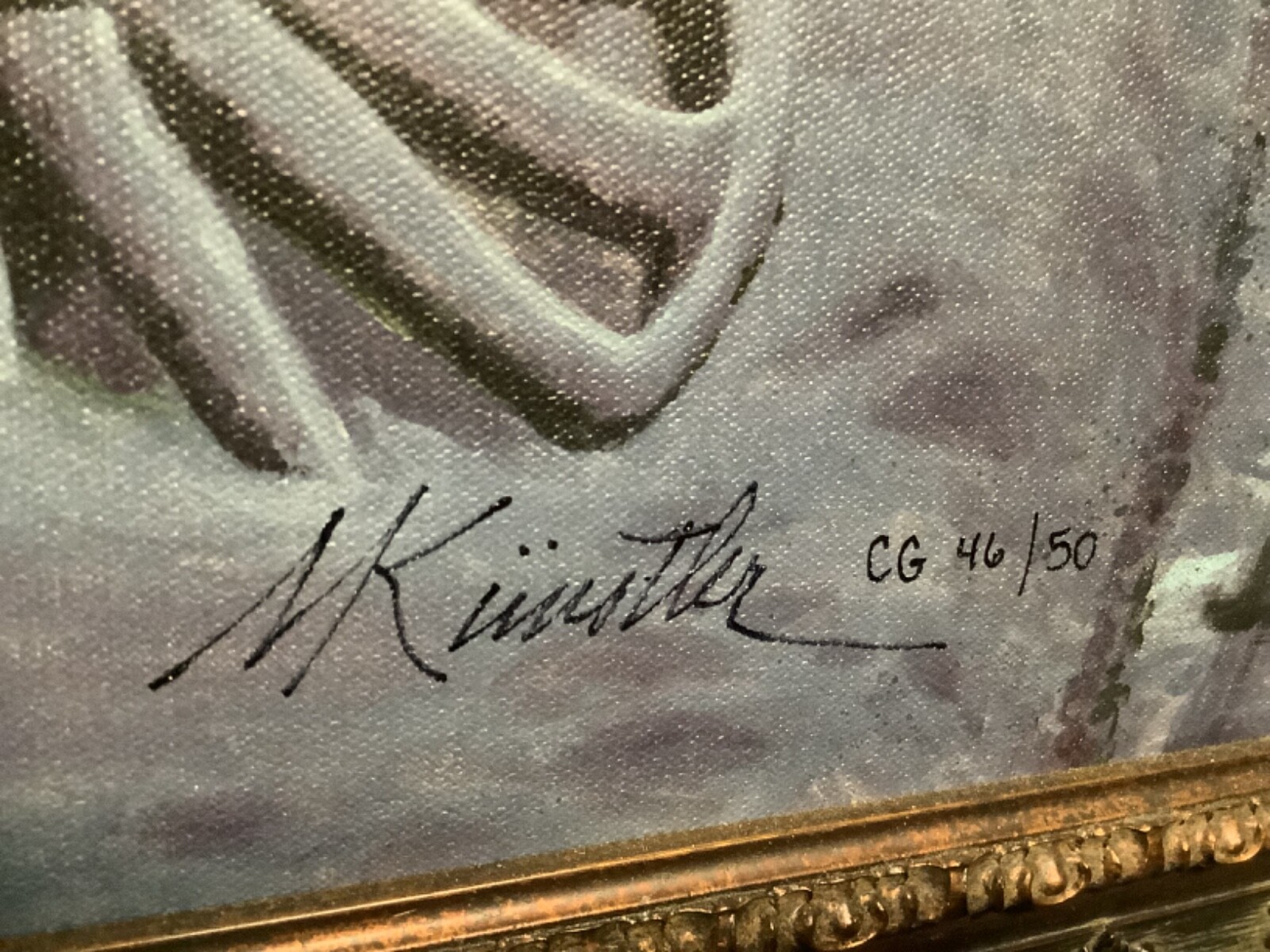 Mort Kunstler Gray Ghost 46/50 Classic Canvas Giclee 27”x23” Rare Size