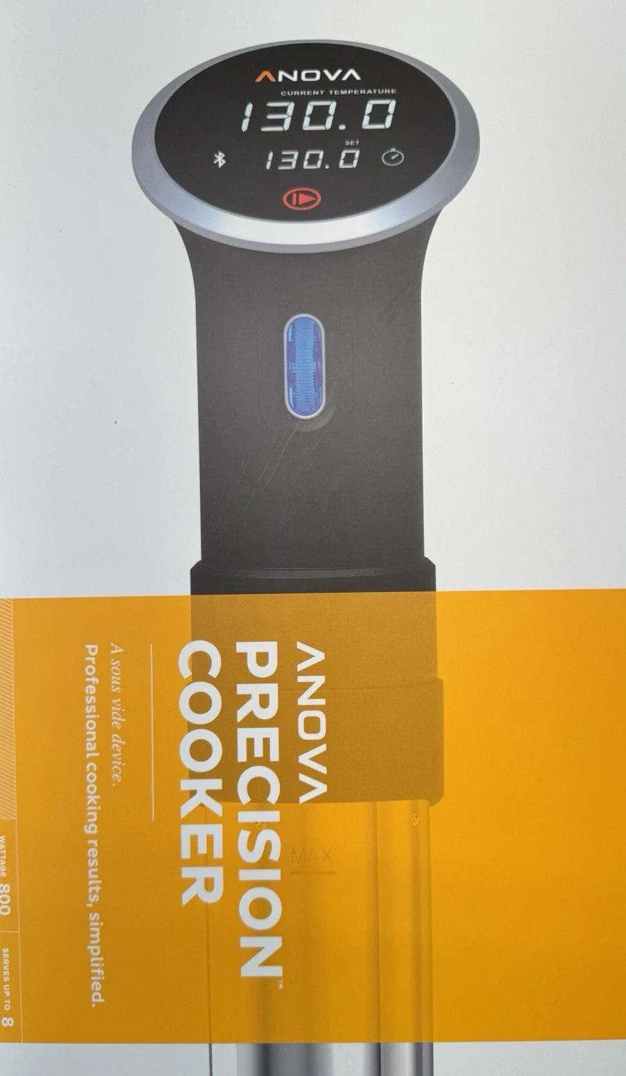 ANOVA Sous Vide Precision Cooker | Bluetooth | 800W 120V-US Serve up to 8
Opens in a new window or t
