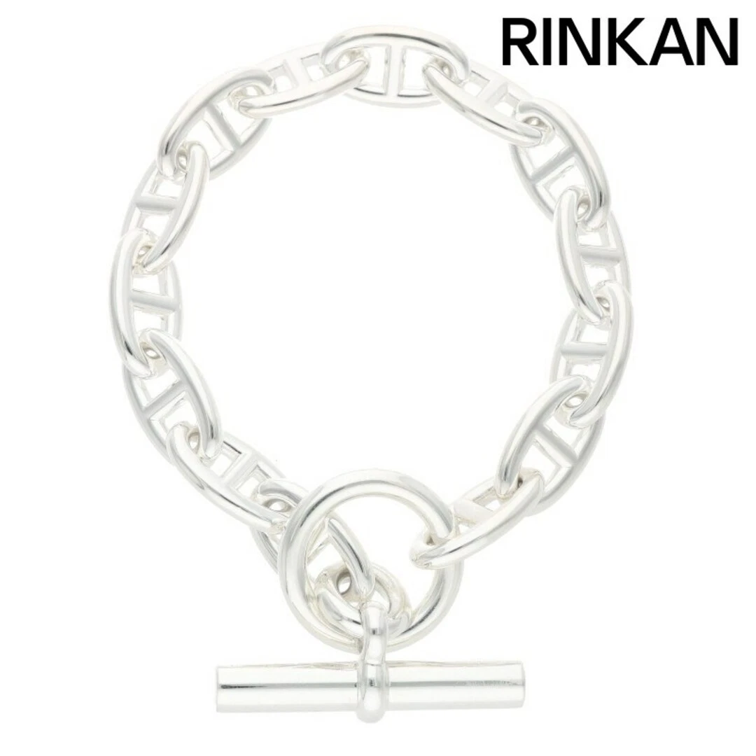 HERMÈS Hermes Chaine d'Ancre GM Sheine Caviglia Argento Bracciale Uomo 14LINK Usato12f