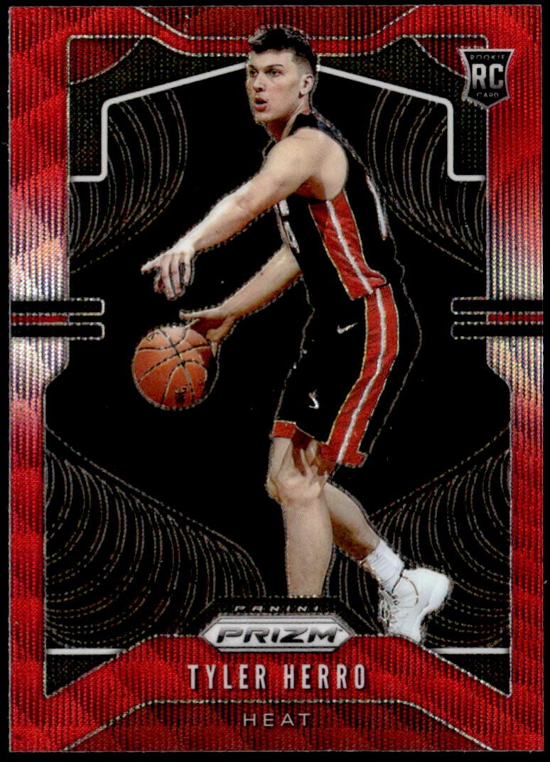 2019-20 Panini Prizm #259 Tyler Herro Prizms Ruby Wave Rookie E1