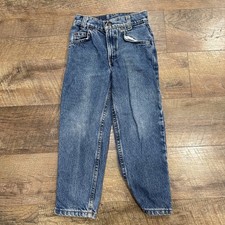 Vintage 80s 90s Little Levis 550 Relaxed Fit Orange Tab Kids Jeans USA Size 6