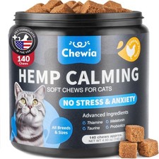 Cat Calming Treats - Probiotic Melatonin Soft Chews for Cat Anxiety. Exp-08/2027