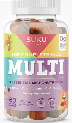 The Complete Kids Multi - Vitamin A, Folate, Zinc Gummies Ex 7/26 FREE FAST SHIP