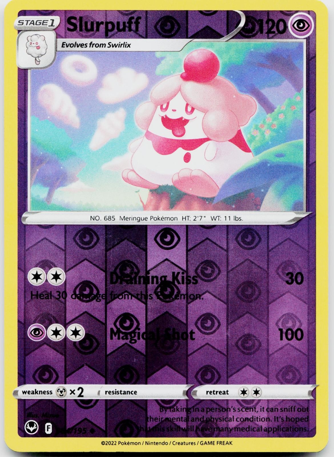 SLURPUFF 084/195 UC SILVER TEMPEST POKEMON REVERSE HOLO NEAR MINT