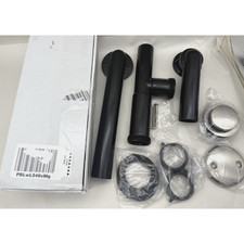 593144-07 Black 1-1/2" Tubular Tip-Toe Bath Waste Drain Kit, Satin Nickel READ