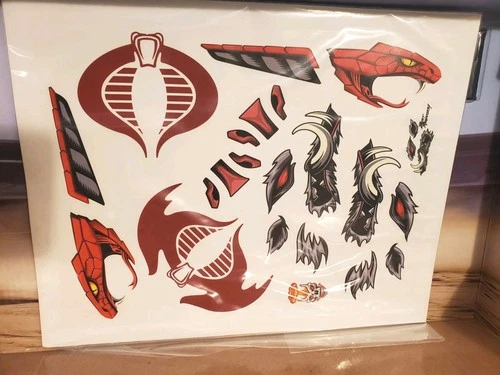 G.I. Joe Classified Haslab Cobra Rattler Decals